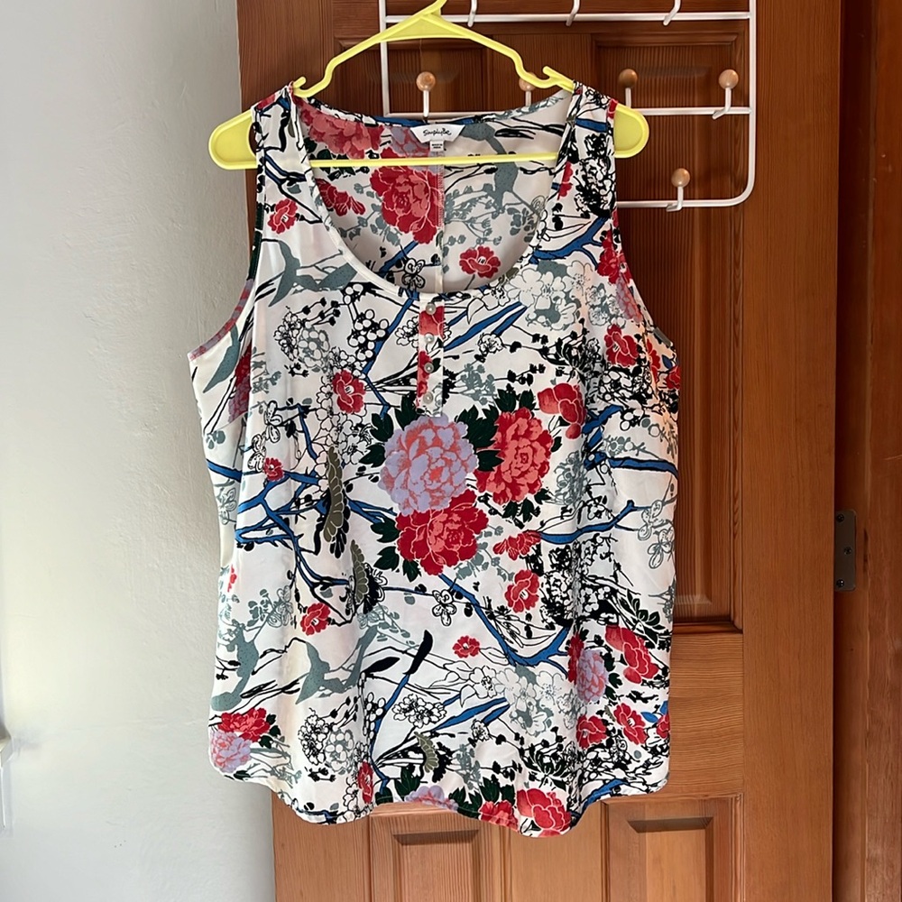 Simply Be Floral Tank Top, 16